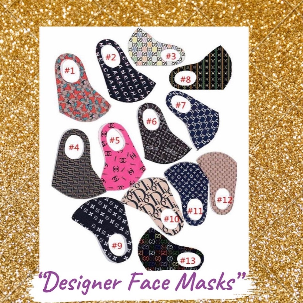 Fashion face masks pack of 2 for $29